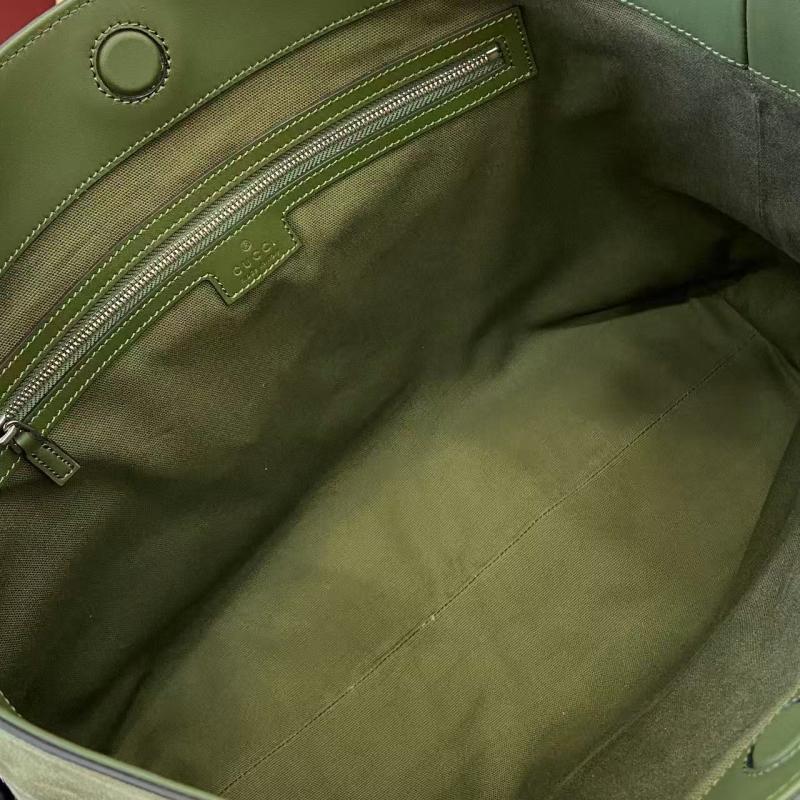 Gucci Beatrix medium Suede tote bag Green 850926