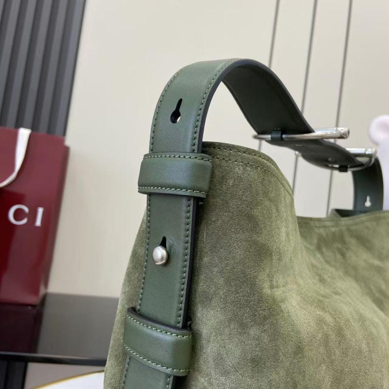 Gucci Beatrix medium Suede tote bag Green 850926
