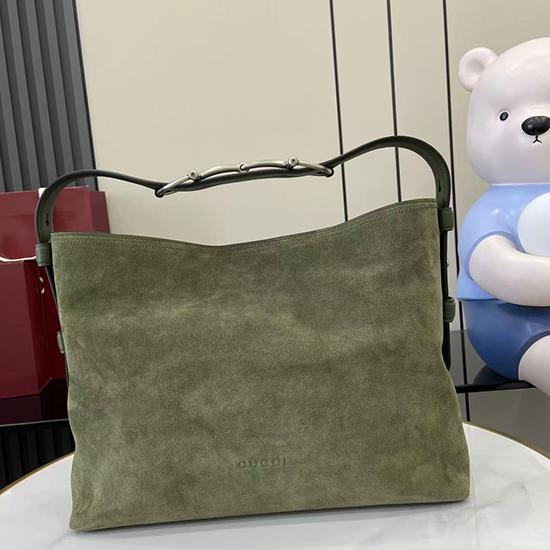 Gucci Beatrix medium Suede tote bag Green 850926  Gucci Beatrix medium Suede tote bag Green 850926