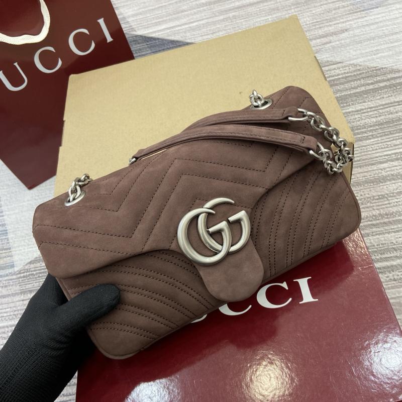 Gucci GG Marmont medium shoulder bag Dark Brown 837267