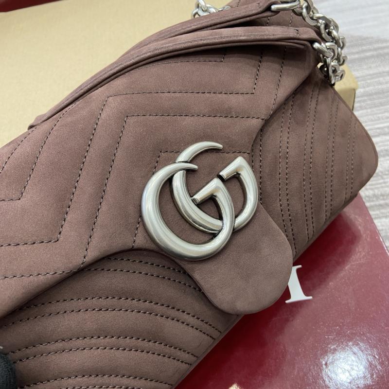 Gucci GG Marmont medium shoulder bag Dark Brown 837267