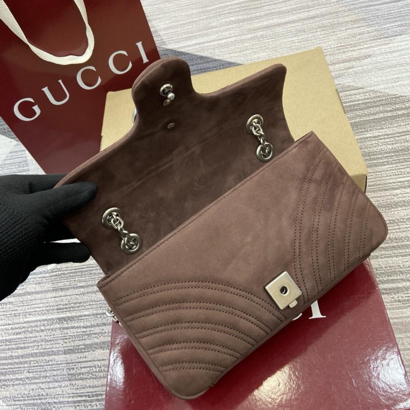 Gucci GG Marmont medium shoulder bag Dark Brown 837267
