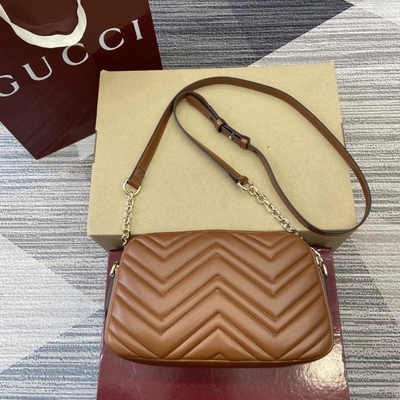 Gucci GG Marmont small camera bag Brown 855273