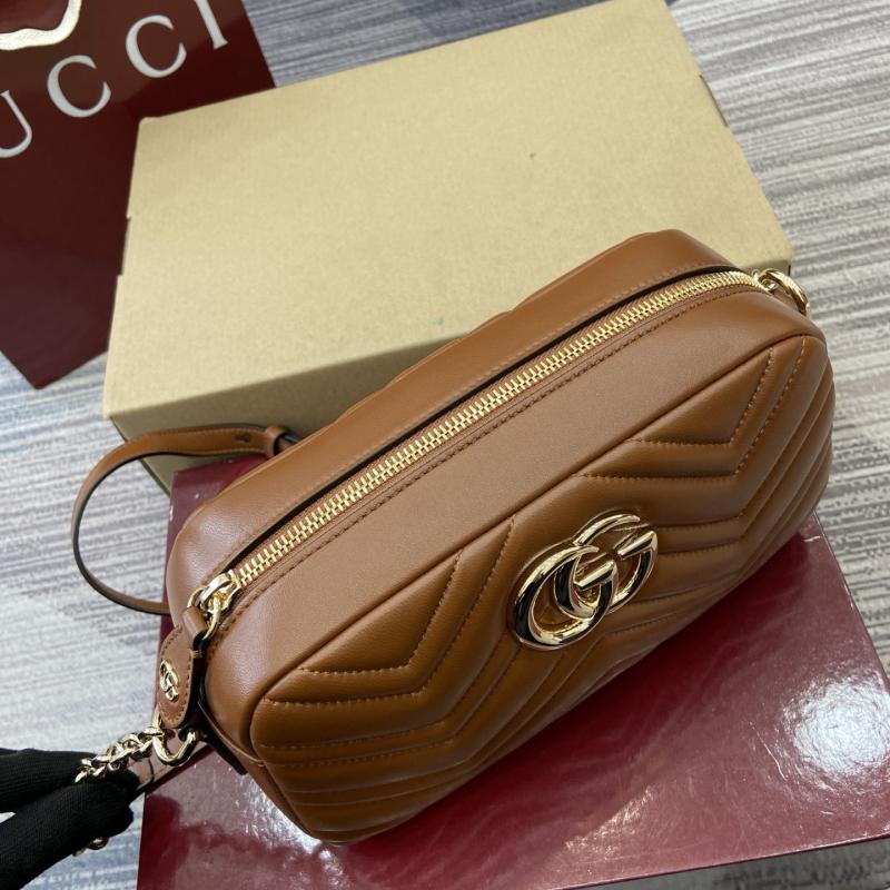 Gucci GG Marmont small camera bag Brown 855273