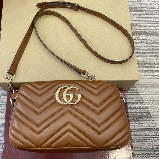 Gucci GG Marmont small camera bag Brown 855273  Gucci GG Marmont small camera bag Brown 855273