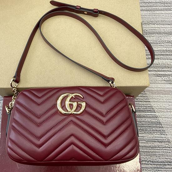 Gucci GG Marmont small camera bag Burgundy 855273  Gucci GG Marmont small camera bag Burgundy 855273