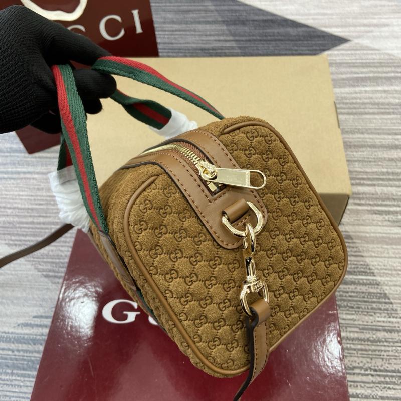 Gucci Mini GG Suede handbag Brown 859975