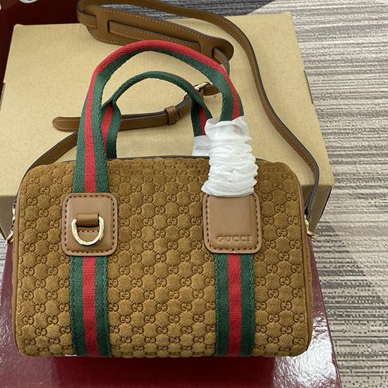 Gucci Mini GG Suede handbag Brown 859975  Gucci Mini GG Suede handbag Brown 859975