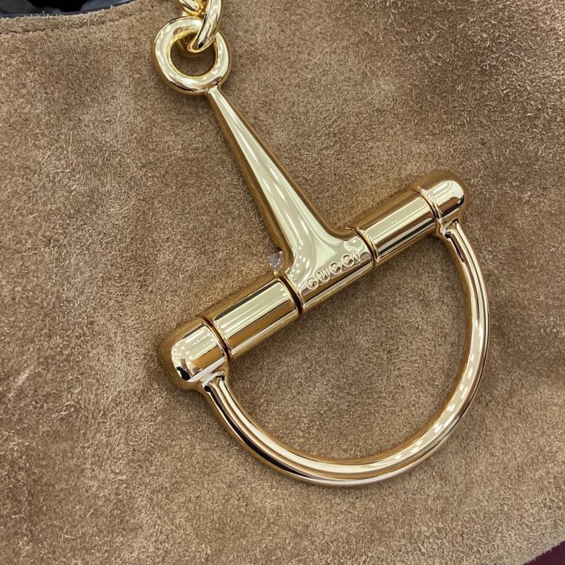 Gucci Suede Softbit maxi shoulder bag Brown ‎837466