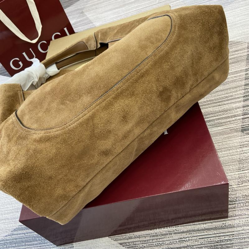 Gucci Suede Softbit maxi shoulder bag Brown ‎837466