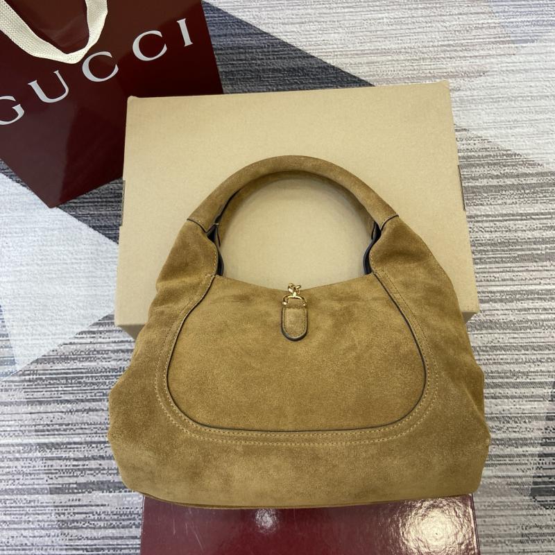 Gucci Suede Softbit medium top handle bag Brown 837467
