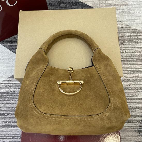 Gucci Suede Softbit medium top handle bag Brown 837467  Gucci Suede Softbit medium top handle bag Brown 837467