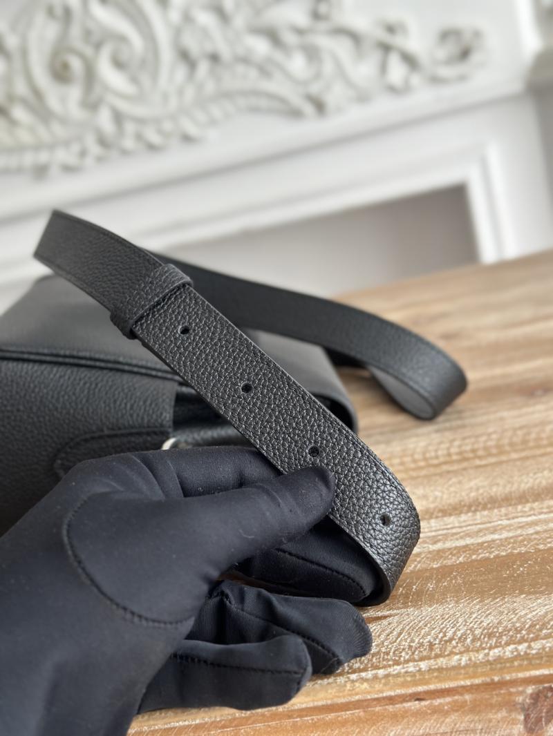 Hermes Kelly Messenger Bag Black with Silver HM1030