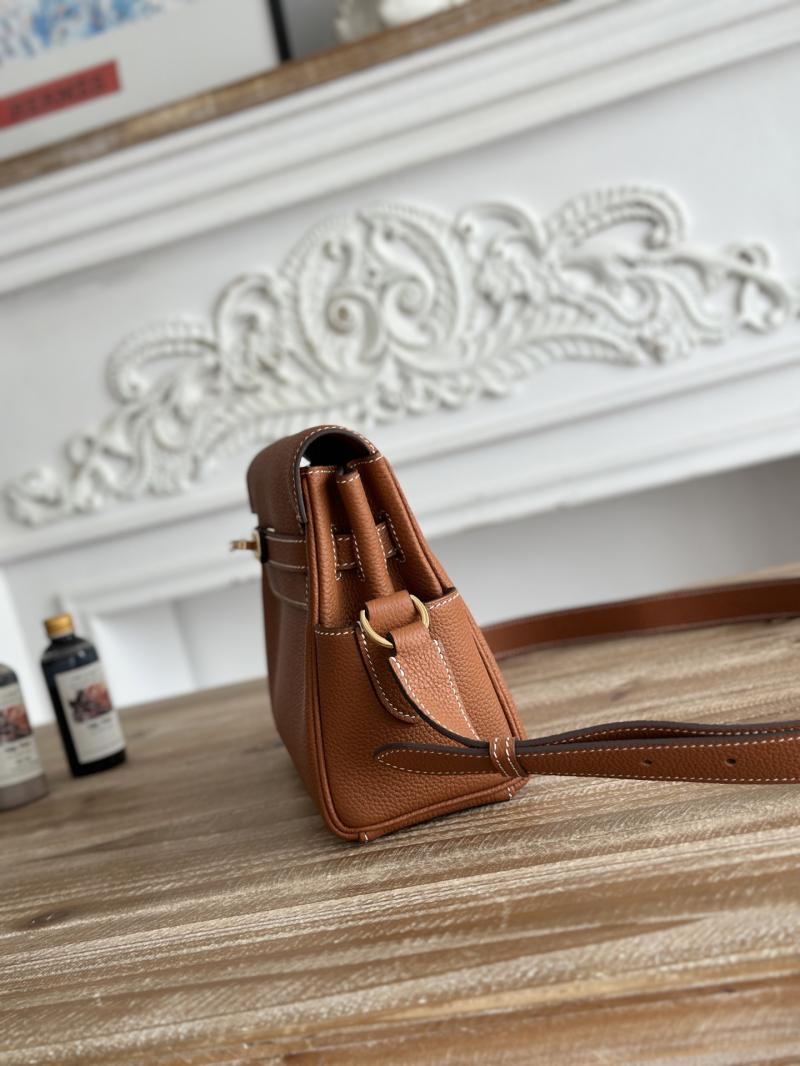 Hermes Kelly Messenger Bag Brown with Gold HM1030