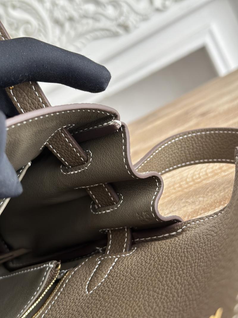 Hermes Kelly Messenger Bag Etoupe with Gold HM1030