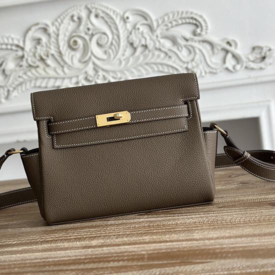 Hermes Kelly Messenger Bag Etoupe with Gold HM1030  Hermes Kelly Messenger Bag Etoupe with Gold HM1030