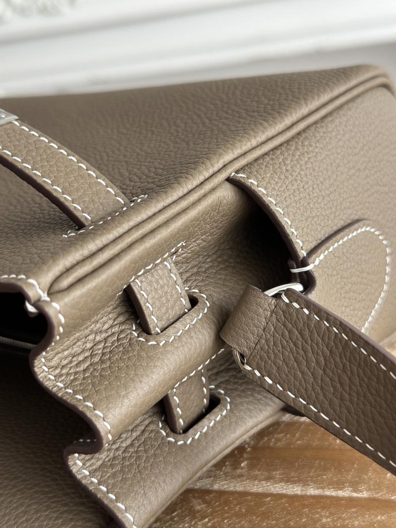 Hermes Kelly Messenger Bag Etoupe with Silver HM1030