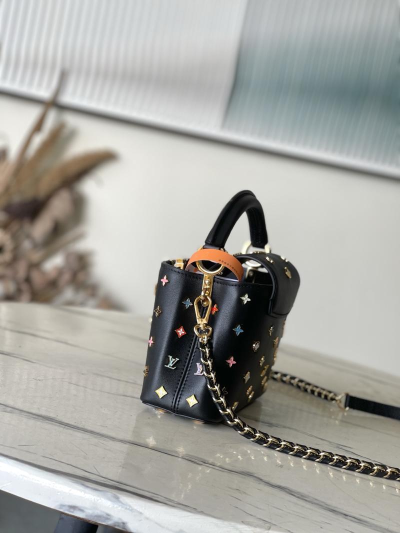 LV x TM Capucines Mini Black M14165