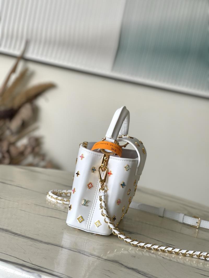 LV x TM Capucines Mini White M14165