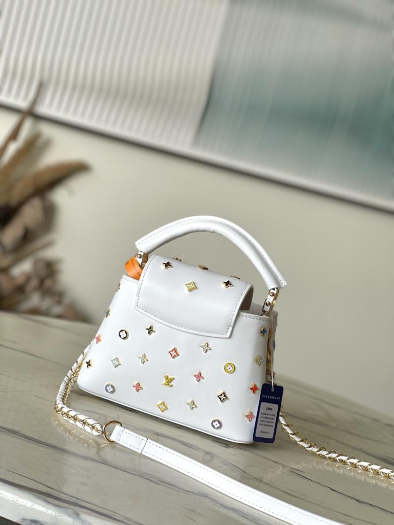 LV x TM Capucines Mini White M14165