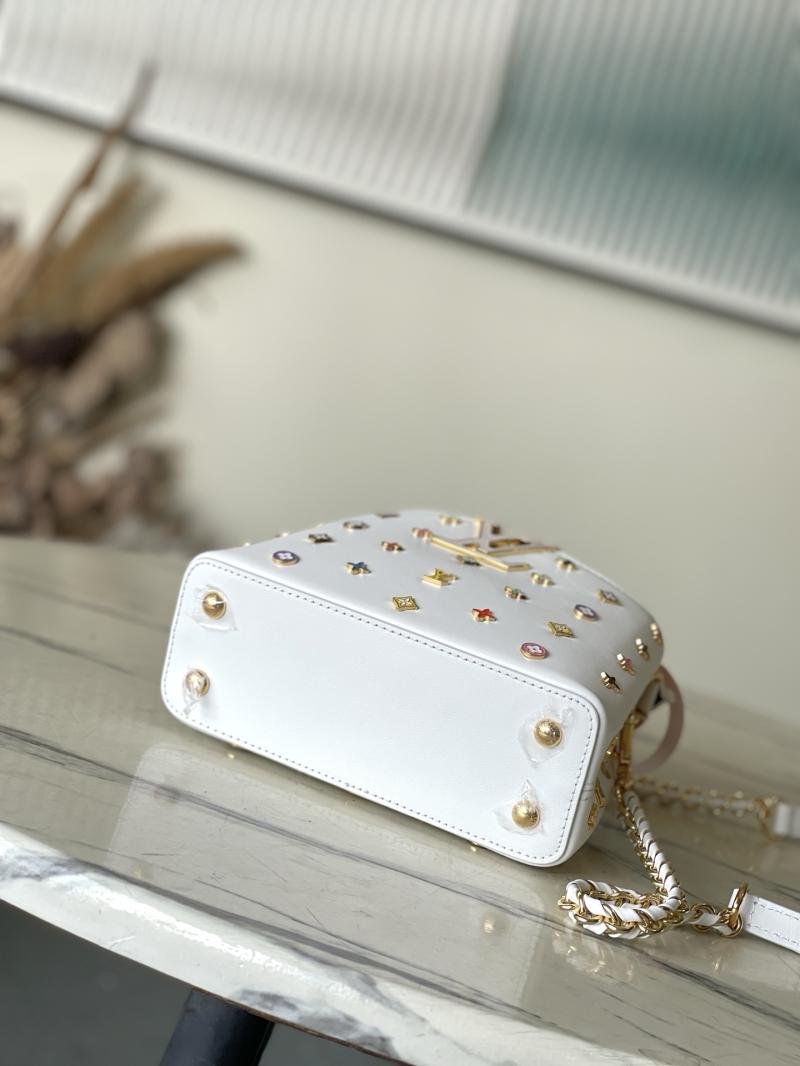 LV x TM Capucines Mini White M14165