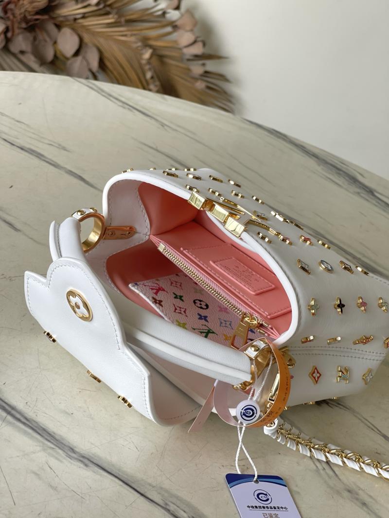 LV x TM Capucines Mini White M14165