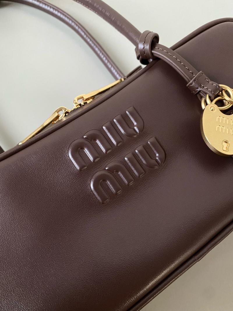 Miu Miu Beau leather Bag Briarwood 5BB173