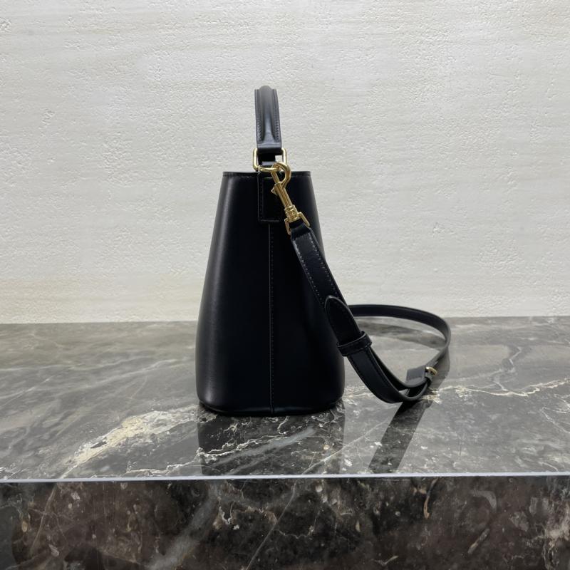 Small Celine Bucket Louise Bag Black 119173