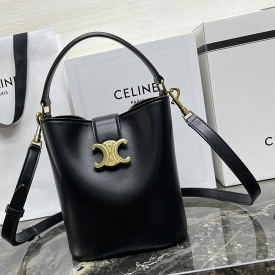 Small Celine Bucket Louise Bag Black 119173