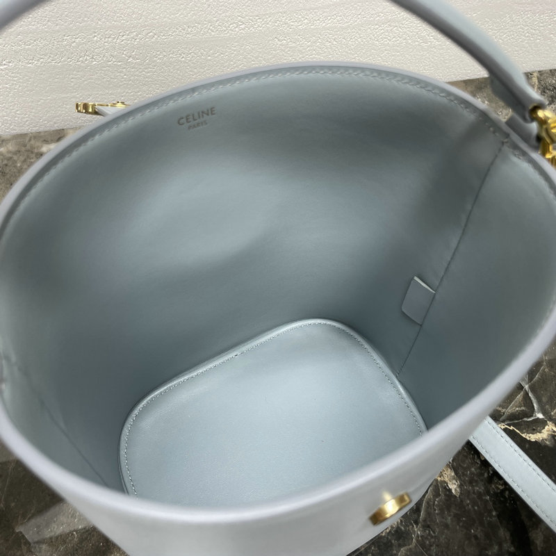 Small Celine Bucket Louise Bag Blue 119173
