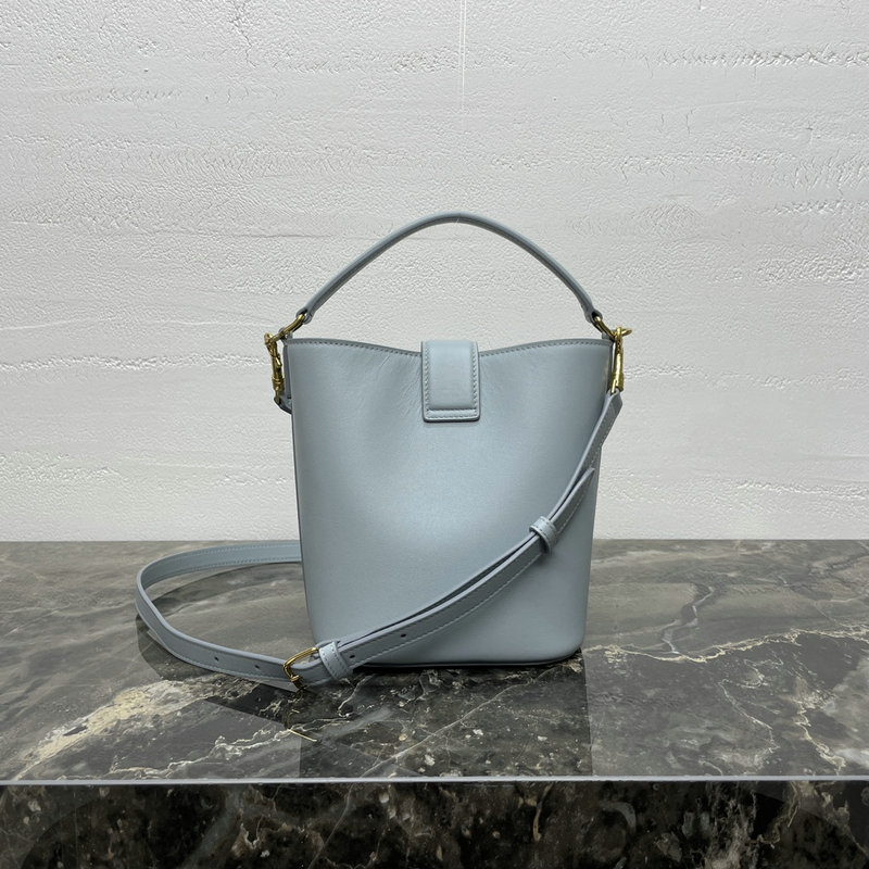 Small Celine Bucket Louise Bag Blue 119173