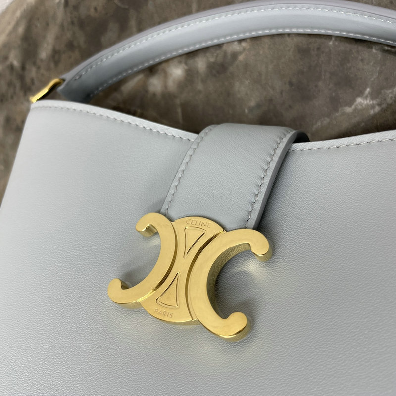 Small Celine Bucket Louise Bag Blue 119173