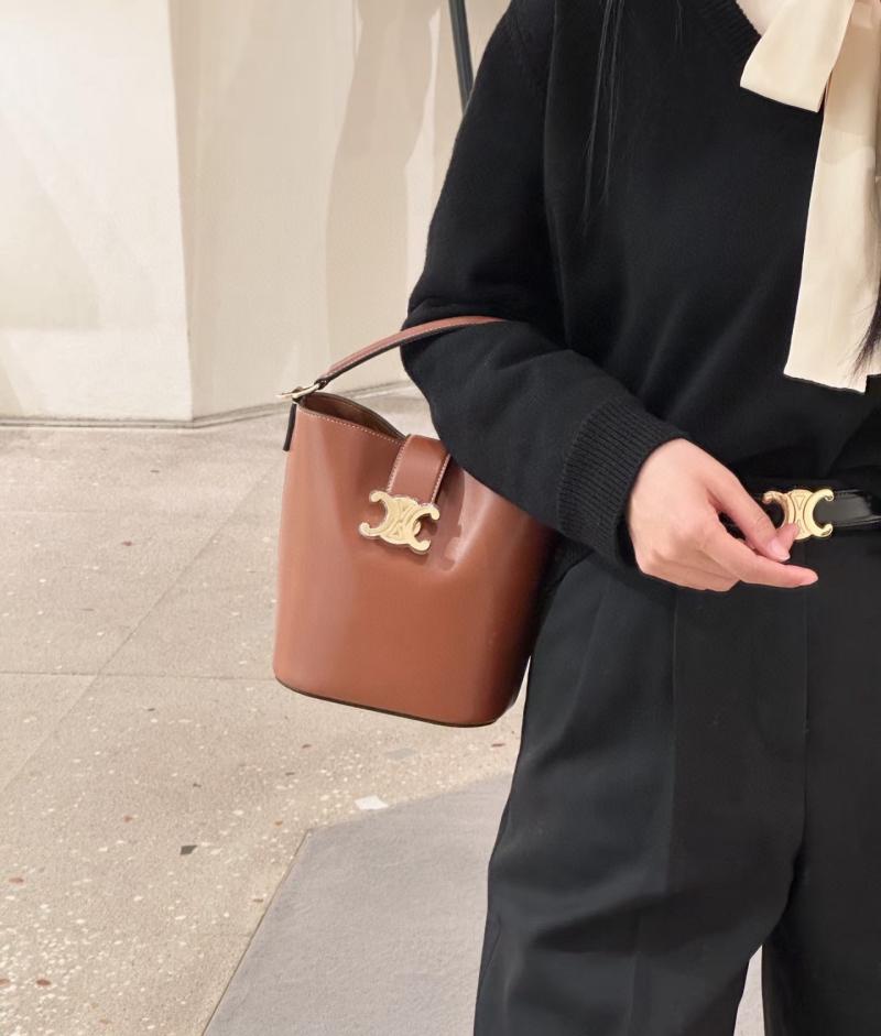 Small Celine Bucket Louise Bag Tan 119173