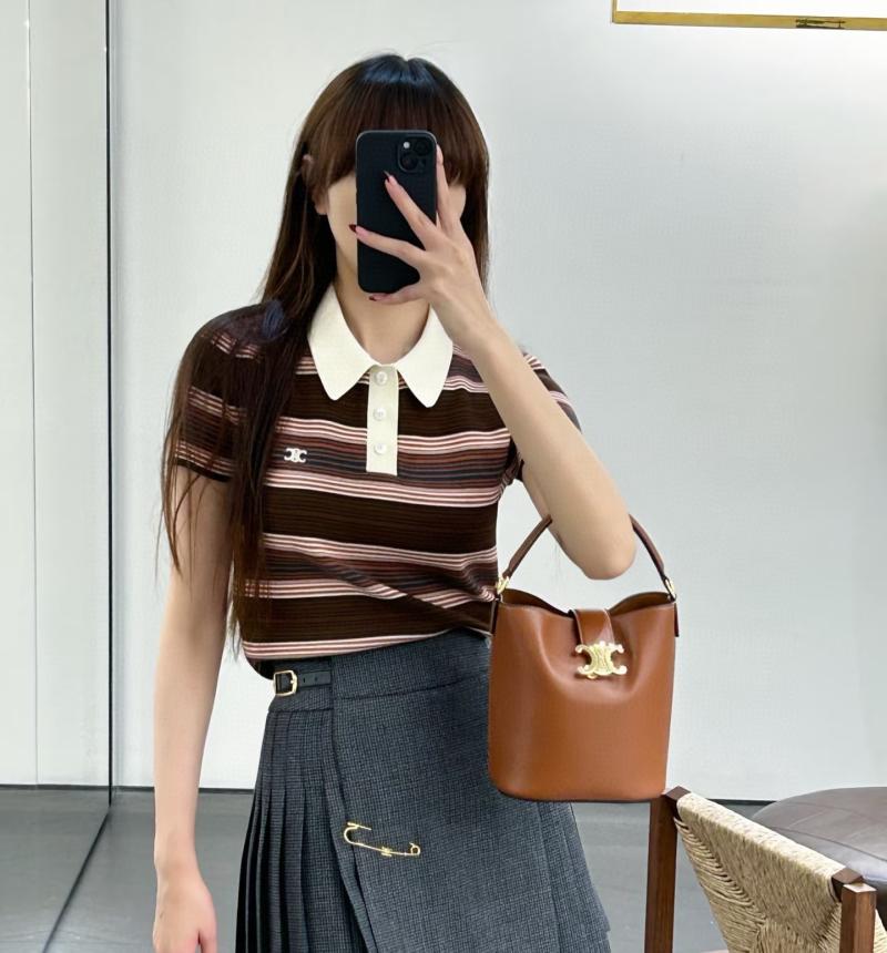 Small Celine Bucket Louise Bag Tan 119173