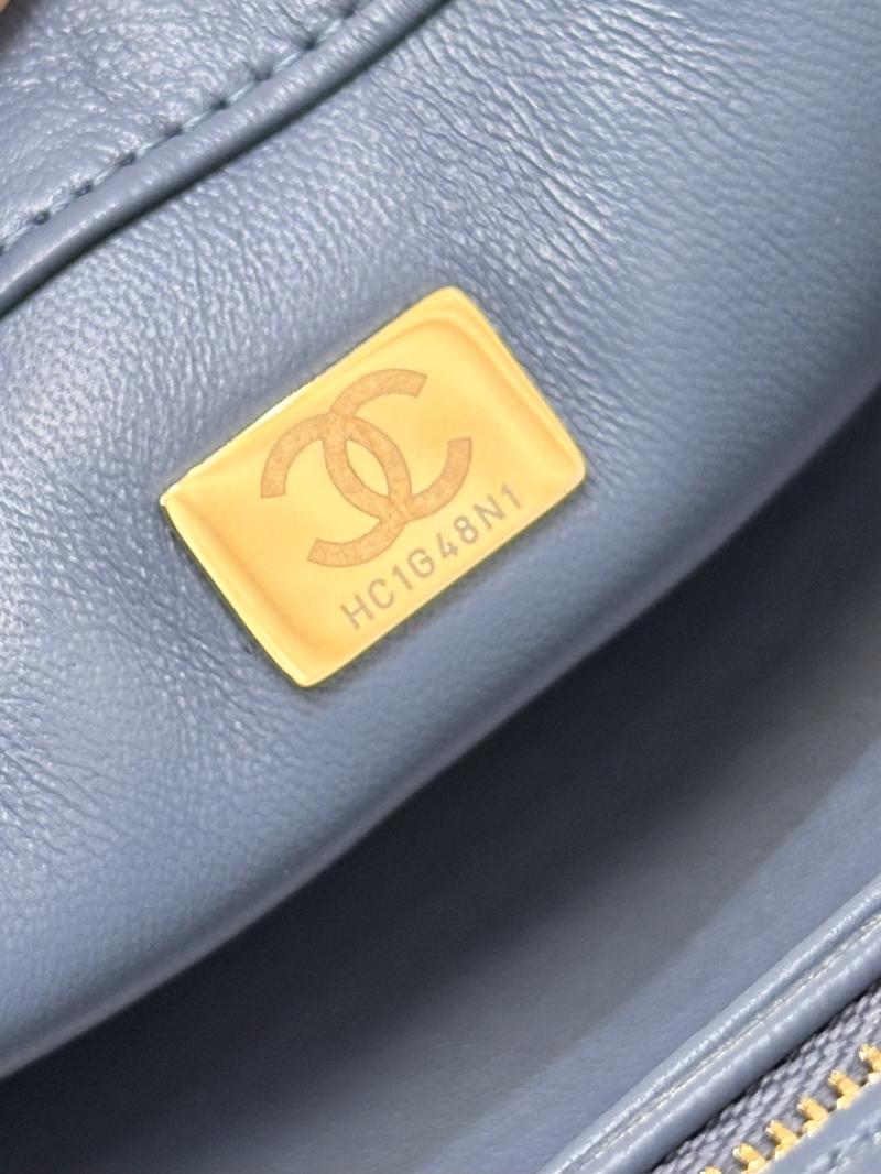 Small Chanel Lambskin Flap Bag Grey AS1787