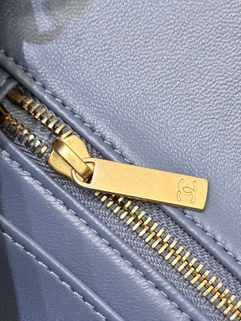 Small Chanel Lambskin Flap Bag Grey AS1787