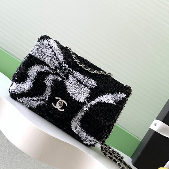 Small Chanel Sequins Shoulder Bag Black AS4561  Small Chanel Sequins Shoulder Bag Black AS4561