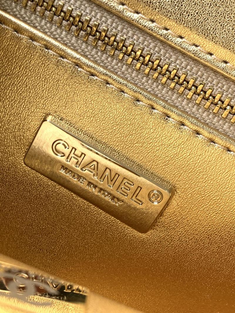 Small Chanel Sequins Shoulder Bag Gold AS4561