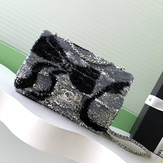 Small Chanel Sequins Shoulder Bag Silver AS4561  Small Chanel Sequins Shoulder Bag Silver AS4561