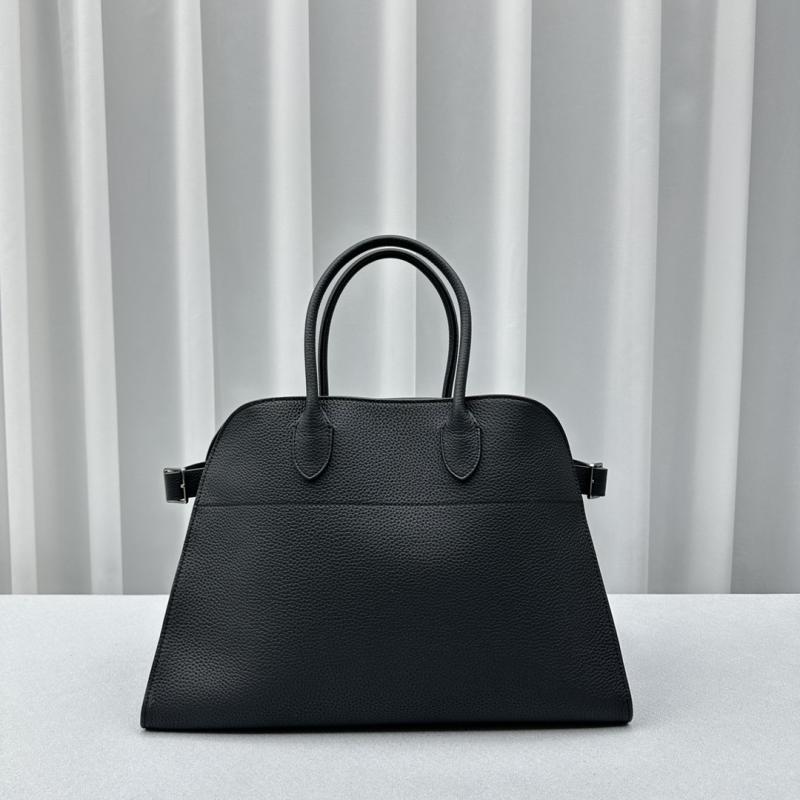 The Row Grain Leather Margaux 15 Bag Black T1831