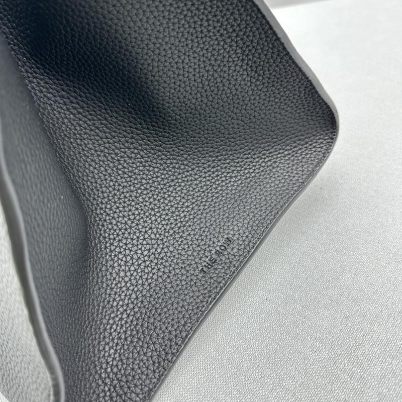 The Row Grain Leather Margaux 15 Bag Black T1831