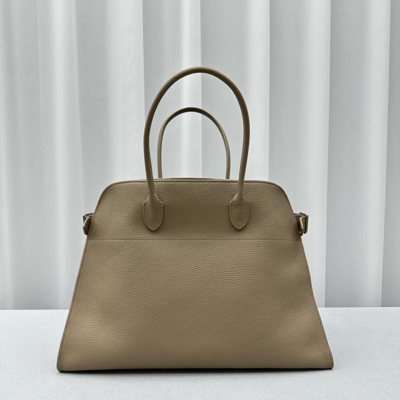 The Row Grain Leather Margaux 15 Bag Grey T1831
