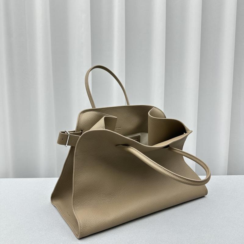 The Row Grain Leather Margaux 15 Bag Grey T1831