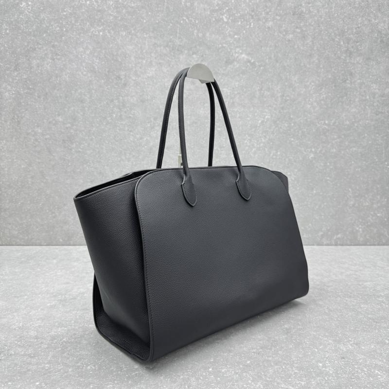 The Row Marlo 17 Grain Leather Bag Black T1895