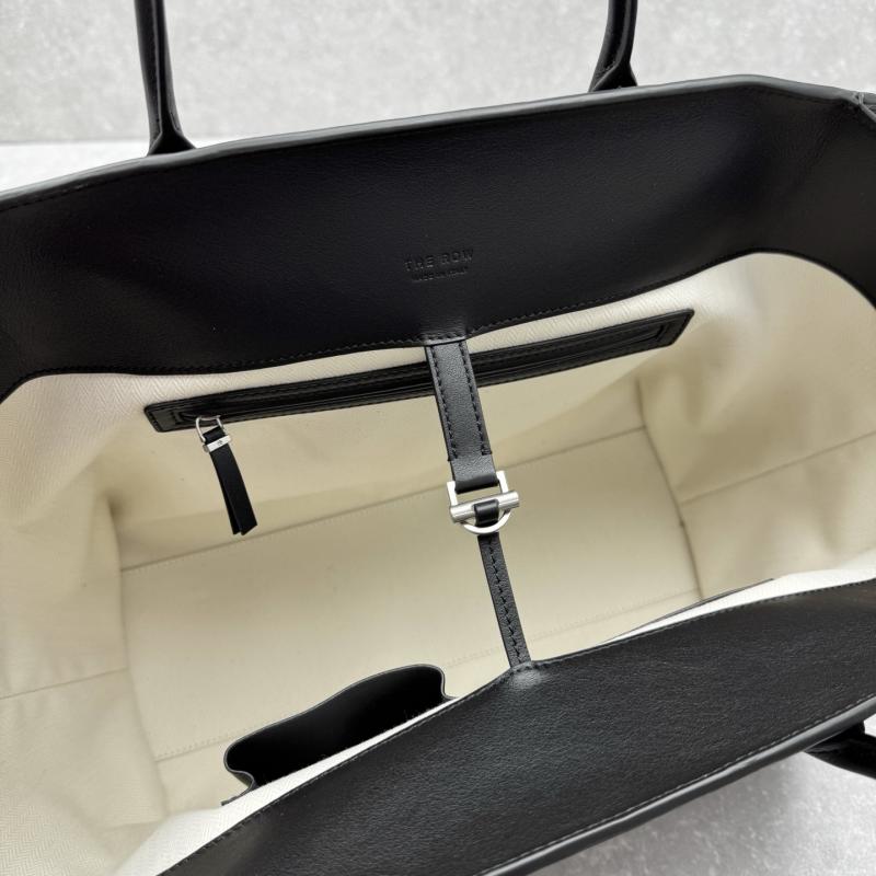 The Row Marlo 17 Smooth Leather Bag Black T1895