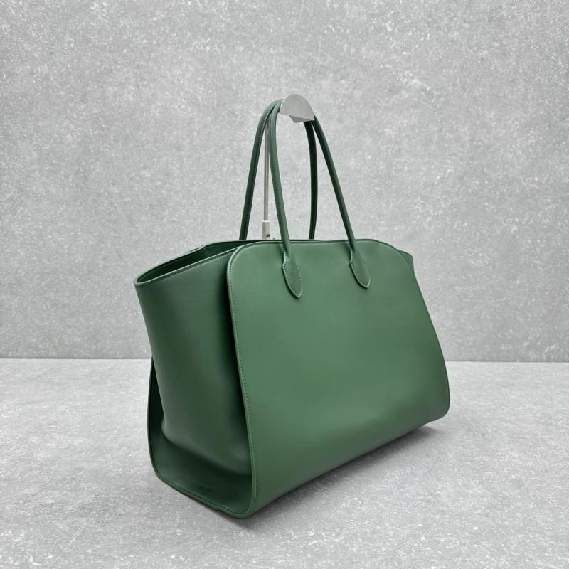The Row Marlo 17 Smooth Leather Bag Green T1895