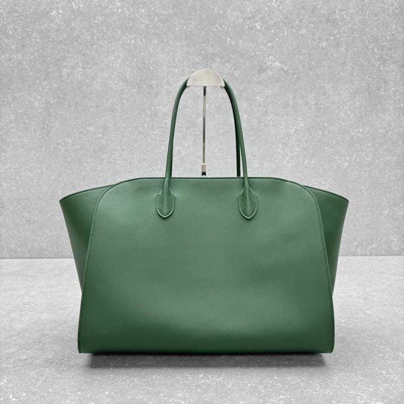 The Row Marlo 17 Smooth Leather Bag Green T1895