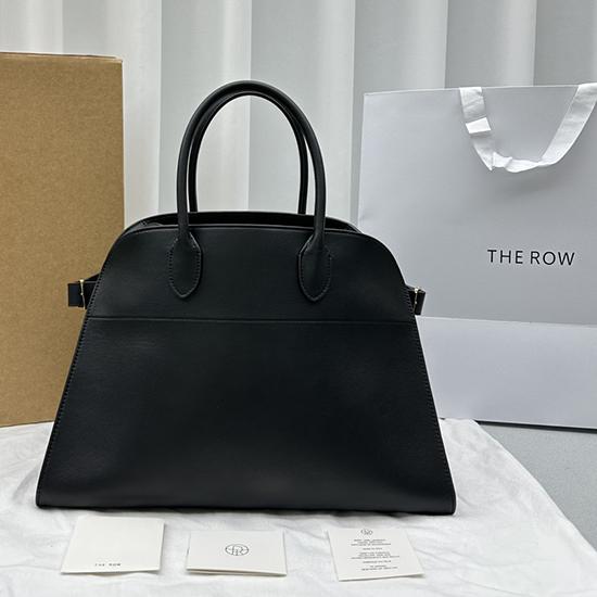 The Row Smooth Leather Margaux 15 Bag Black T1831