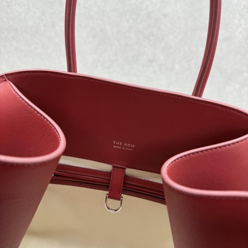 The Row Smooth Leather Margaux 15 Bag Red T1831