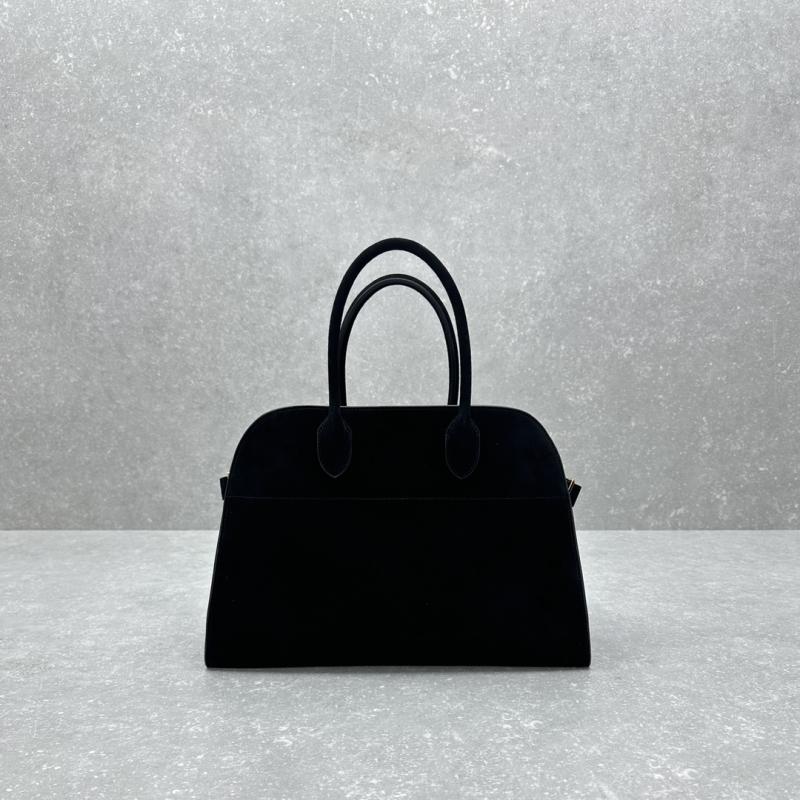 The Row Suede Margaux 15 Bag Black T1831